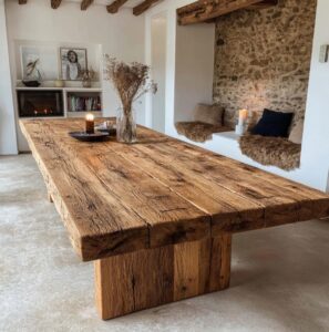 Mesa de madera recuperada