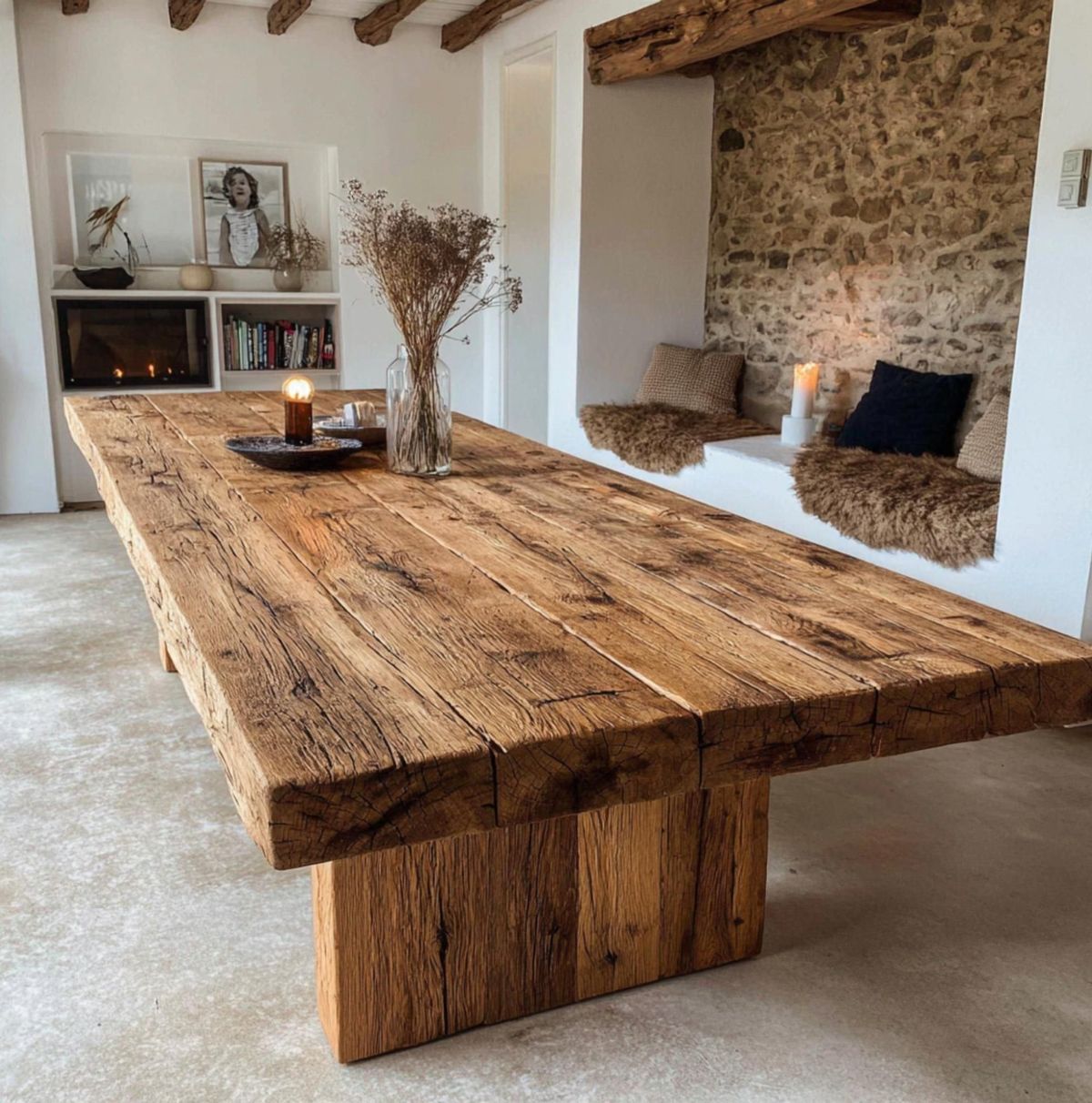 Mesa de madera recuperada